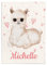 Personalisierte Babydecke mit Lamamuster und Motivfarbe | Kinderdecke personalisierbar mit Lama & Wunsch Name | Baby Decke Namensdecke (Lama mit kleinen Herzen), 80 x 110 cm