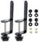 VILLCASE 1 Set Desk Clamp, Pegboard Hook Clips Mounting Accessories for Organizing Tools, Perfboard Mounting Clips, Black Metal Clamp for Home Use