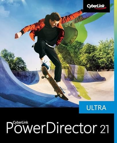 CyberLink PowerDirector 21 Ultra - Easy Video Editing / Easy-to-Use Video Editing Software with Thousands of Effects / Slideshow Maker / Screen Recorder / Greenscreen Editor / WIN 10/11 [Download]