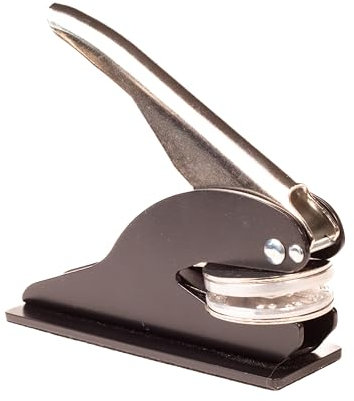 Papierpräger mit Papierprägezange für Büchen oder Bibliothek mit dem Motiv Personalisierbar 38mm Rund Ex Libris