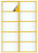 Sticky Labels Pack of 100 - White Self Adhesive Address Labels Stickers - 100 x 50mm Glossy Name Stickers for Printing, Office, Kitchen, Supermarket & Laboratory - 10 Name Tags per Sheet