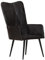 Chusui Ohrensessel, Sessel Wohnzimmer, Lesesessel, Stillsessel, TV Relaxsessel, Schwarz Echtleder