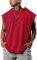 Herren Tank Top Hoodie Tanktop Tankshirt Ärmellos Bodybuilding Shirt T-Shirt Tshirt Tee Muskelshirt Achselshirt Trägershirt Ärmellose Training Sport Fitness Rot XL