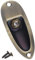XIYANGJUAN Guitar Input Jack Boat Style 1/4 Loaded Guitar Output Jack Socket Plate Ferrule for Fender Strat Stratocaster Electric Guitar (Bronze)
