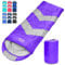 Tesmien Sleeping Bag for Adults & Kids 3-4 Season Warm Weather and Winter Lightweight, Waterproof for Teens, Men's Indoor & Outdoor Camping/Traveling/Hiking, Purple Grey