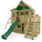 Wickey Stelzenhaus Smart ArtHouse mit Schaukel & grüner Rutsche, Kletterturm, Spielhaus, Spielturm, Baumhaus mit Sandkasten, Kletterleiter & Spiel-Zubehör