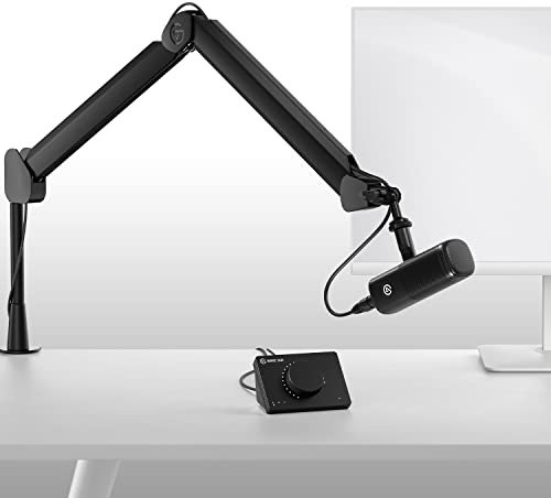 Elgato XLR Microphone Complete Bundle - Dynamic Mic, Boom Arm, XLR Cable, USB Interface, Free Mixer Software for Streaming, Podcasts, Vocal Recording, Starter-Friendly Audio Kit, PC/Mac