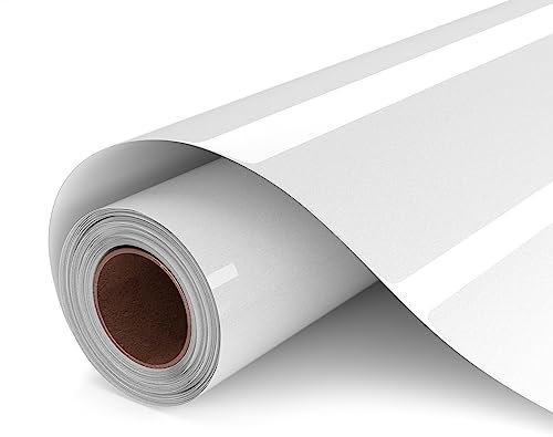 UIOK Plotterfolie Textil Silber, 30.5x182cm HTV Flexfolie Bügelfolie für DIY T-Shirt, Transferfolie für Cricut (Silber)