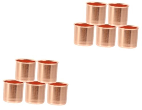 Abaodam 10pcs Insert Taper Candles Holder Menorah Candle Cups Holders Alloy Electroplate Tea Light for Centerpiece