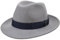 Borsalino Fedora Hut Ricky, reine Wolle Superfine, hellgrau, 60 cm