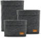 MIQIO® Design Premium Filz Korb - 3er-Set - Aufbewahrungskörbe Filz - Ökotex zertifiziert - faltbare Filz Organizer - Ordnungsbox für alle Räume wie Küche, Wohzimmer, Diele oder Bad - dunkelgrau