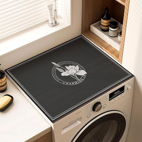 QMZDXH Parapolvere Lavatrice Coprilavatrice da Interno Copertura per Lavatrice Copri asciugatrice da Interno/Esterno Coperchio Antipolvere Frigorifero Previene i Danni causati da Polvere C,40 * 50cm