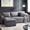 Julian Bowen Angel Sofabed with Storage-Light Grey, 3 Seater