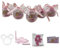 Großhandel und Sparen: Geschenk zur Geburt, 12 Mickey-Mouse-Plexiglasboxen, 12 rosa Konfetti-Beutel, MAXTRIS, 12 anpassbare Babykarten, Taufe, Geburtstags-Gadget (Do It Yourself, weiblich)