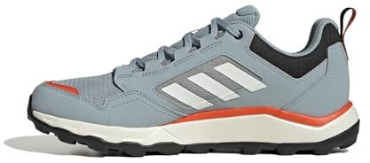 adidas Tracerocker 2.0 Trail Running Shoes, Zapatillas Hombre, Magic Grey Off White Semi Impact Orange, 42 EU