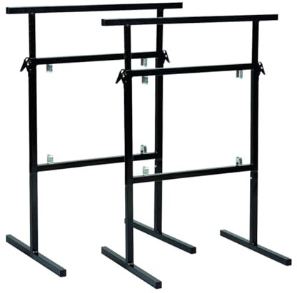 NORDLINGER PRO Lot de 2 Tréteaux de bricolage - Noir - Hauteur réglable 78 à 106 cm