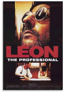 KKPLO Filmposter Leon, der Profi-Film, dekoratives Gemälde, Leinwand, Wandposter und Kunstdruck, moderne Familienschlafzimmer-Dekoration, Poster, 60 x 90 cm