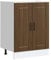 vidaXL Mobile Base Lavello Lucca Rovere Marrone in Legno Multistrato, Mobile Base Cucina, lavello Cucina Mobile Base, lavello Base