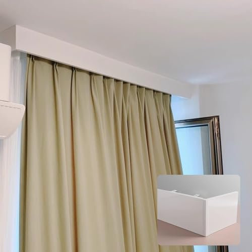 Mantovana decorativa oscurante per finestra, verticale, cornice con cassetta per cassette (140 cm)