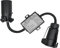 Eighosee AnhäNger-Licht-Stecker, USA auf EU, 7-Wege-Steckdosen-Stecker-Adapter, Fahrzeug-Linker, AnhäNger-Stecker, AnhäNgerkupplung, AnhäNger-Stecker-Adapter