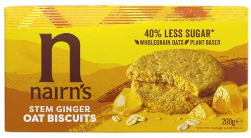 Nairns Stem Ginger Biscuits - Wheat Free 200g (Pack of 4) from SuperfoodUK
