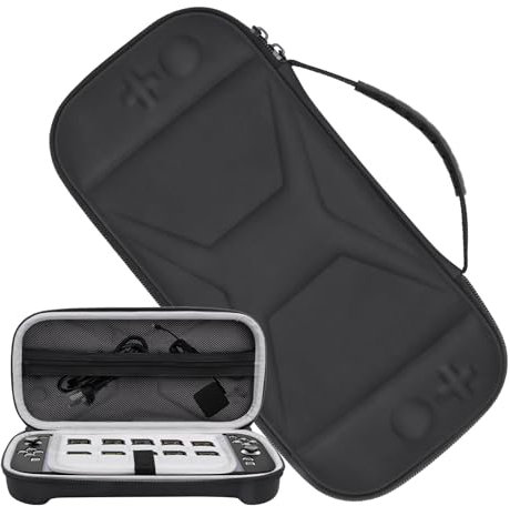 Fitudoos Tasche für 2025 Nintendo Switch 2-Konsole, Reisetasche mit 10 Spielkassetten,Schützende Tragbare Hartschalentasche Hülle für Nintendo Switch 2 (2025) -Konsole und Zubehör, Schwarz