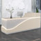 PVYGDXYI Empfangstheke, Empfangstheke, Thekentisch, Empfangstheke mit Deflektor in L-Form, Box mit Schublade mit Schloss und LED-Licht (Beige, 120 cm)