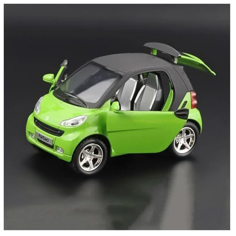 KWZGHOLJ Motorfahrzeuge Replica Auto Maßstab 1:32 for Benz Smart Mini GT Legierung Druckguss Automodell Exquisite Sound Light Collection Auto Display Fertiges Modellauto(Green)