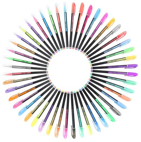 DOITOOL 48 Stück Malstift Metallische Gelstifte Fluoreszierende Marker Für Tafeln Farbmarker Auf Wasserbasis Lackmarker Für Holz Marker Für Das Journaling Aquarellstifte Plastik