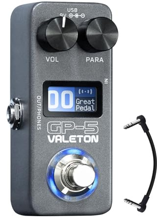 Valeton GP-5 Super kompakter Multi-Effekt-Prozessor und NAM-/IR-Lader-Pedal (inkl. 1 zusätzliches TS-Kabel von Volktone)