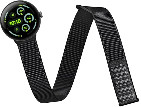Zspoly Sport Bizepsband Kompatibel mit Google Pixel Watch 2/1/3 4 (41 mm) 4 3 (45 mm), Nylon Elastisches Verstellbar Google Watch Arm/Knöchelband für Männer/Frauen