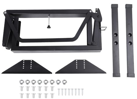TIKATARER Stehtischgestell, Höhenverstellbar von 27 Bis 63 cm, Tragkraft 260 KG, Aus Warmgewalztem Stahl, mit Multifunktionalem Klappmechanismus, für Wohnmobil, Studentenwohnheim