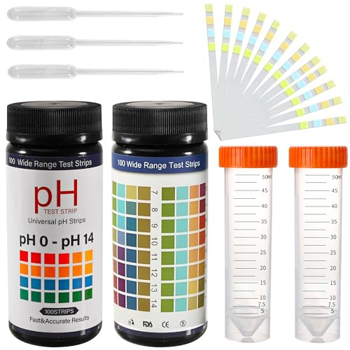 Joycabin Boden-pH-Tester Kit, ph Wert Boden Messen, 100 Tests Streifen Kit 0-14 Reichweite, pH-Teststreifen für Boden, Säure Test Messgerät für Garten, Rasen, Bauernhof, Gemüse, Pflanzen