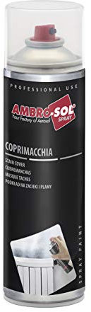 Ambro-Sol V500COPRI Spray Coprimacchia, Copre e Difende le Pareti dalle Macchie più Ostili, Asciugatura Super Rapida, Bomboletta Spray in Banda Stagnata Riciclabile 500 ml