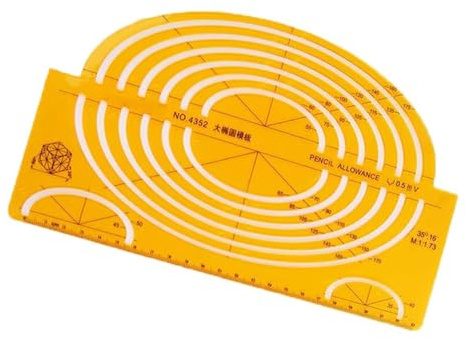 Utoolmart Geometric Drawings Templates Plastic Measuring Template Rulers