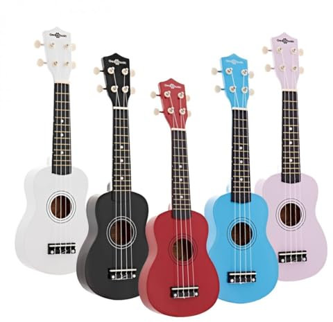 Gear4music Ukulele Multi Colour 5er-Pack für Schulen & Klassenzimmer