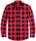 J.VER Men's Flannel Shirt Red Black Long Sleeve Cotton Checked Shirts Button Down Lumberjack Regular Fit Winter Warm Thick Plaid Shirt with Pockets 6XL