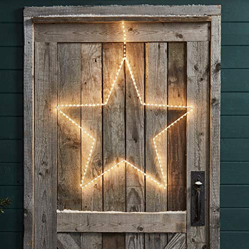 Lights4fun 176er Micro LED Osby Stern 58cm Innen und Außen Weihnachtsdeko