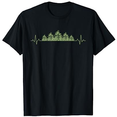 Outdoor Naturliebhaber Wald Bäume Herzschlag Natur T-Shirt