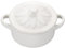 Le Creuset Stoneware Mini Round Cocotte with Flower Lid, 8oz., White