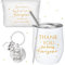 Thank You Gift Appreciation Gifts for Coworkers Inspirational Gifts for Employee Thank You for Being Awesome Stainless Steel Tumbler Keychain Make-up Bag for Employee Wedding Graduation Nurse (Star)