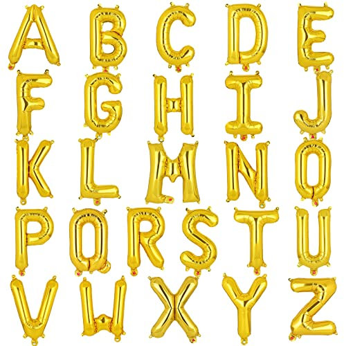 16 Zoll Klein Luftballon Buchstaben O Gold Ballons Small Mylar Alphabet Folienballon Jubiläum Babyparty Hochzeit Geburtstag Party Dekoration 40 CM(Gold O)