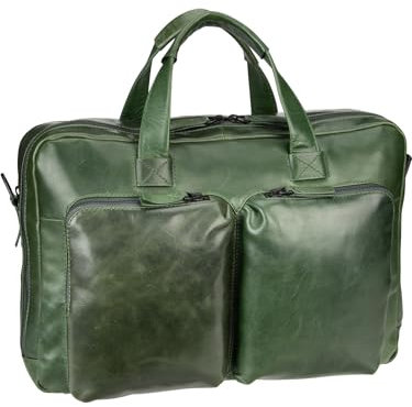 Leonhard Heyden Porto Zip Briefcase 2 Compartment Bottle Green
