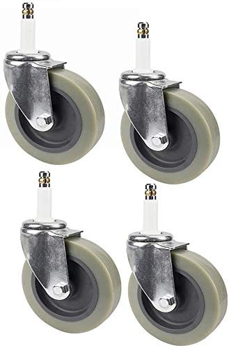 Bürorollen, PVC-Schwerlast-Lenkrollen, 180 kg Tragkraft, 4 Zoll/100 mm Möbelwagenrolle, Kugellager/glatte Rollen