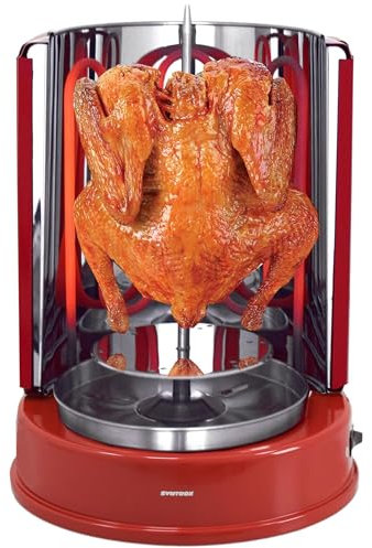 Syntrox Hähnchengriller Aragon | Döner Grill für Zuhause | Gyrosgrill | Rotisserie, für Zuhause, 1400W, inklusive Zubehör, Multifunktionsgrill