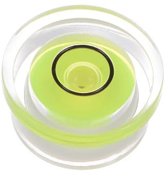 sourcing map Round Bubble Level 16x7.5mm Mini Circular Precision Spirit Levels for Leveling Camera Tripod Telescope Workshop Turntable, Green