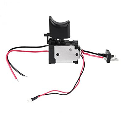 Hztuang Interruttore a trapano elettrico DC7.2-24V Trapano senza fili Controllo della velocità Pulsante Trigger Luce Parti di Utensili Elettrici per