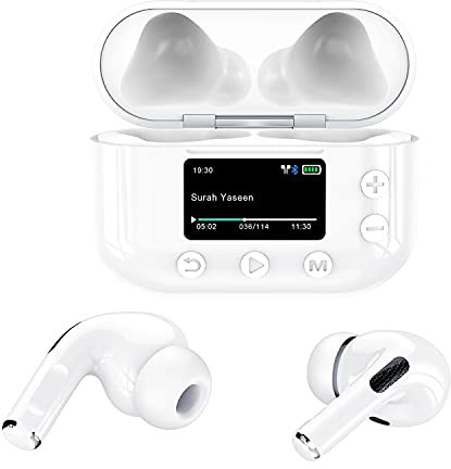 Qur’an Cube® Quran Buds - Wireless EarBuds with Full Quran,Earphone Quran Speaker Muslim Prayer Learning Quran Surah Arabic Quran Player