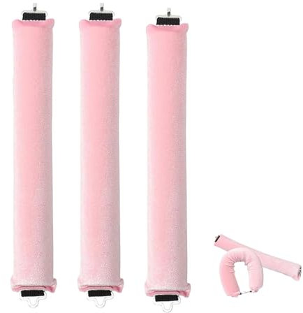 3 Pièces Bigoudis Sans Chaleur,Bigoudis Cheveux Long,Boudin Cheveux Boucles Sans Chaleur,Rouleaux Heatless Hair Curlers Flexible,Overnight Blowout,Flexi Rods Rollers Fer à Friser pour Most Hairstyles