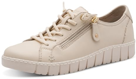 Jana Damen Sneaker flach mit Reißverschluss Leder